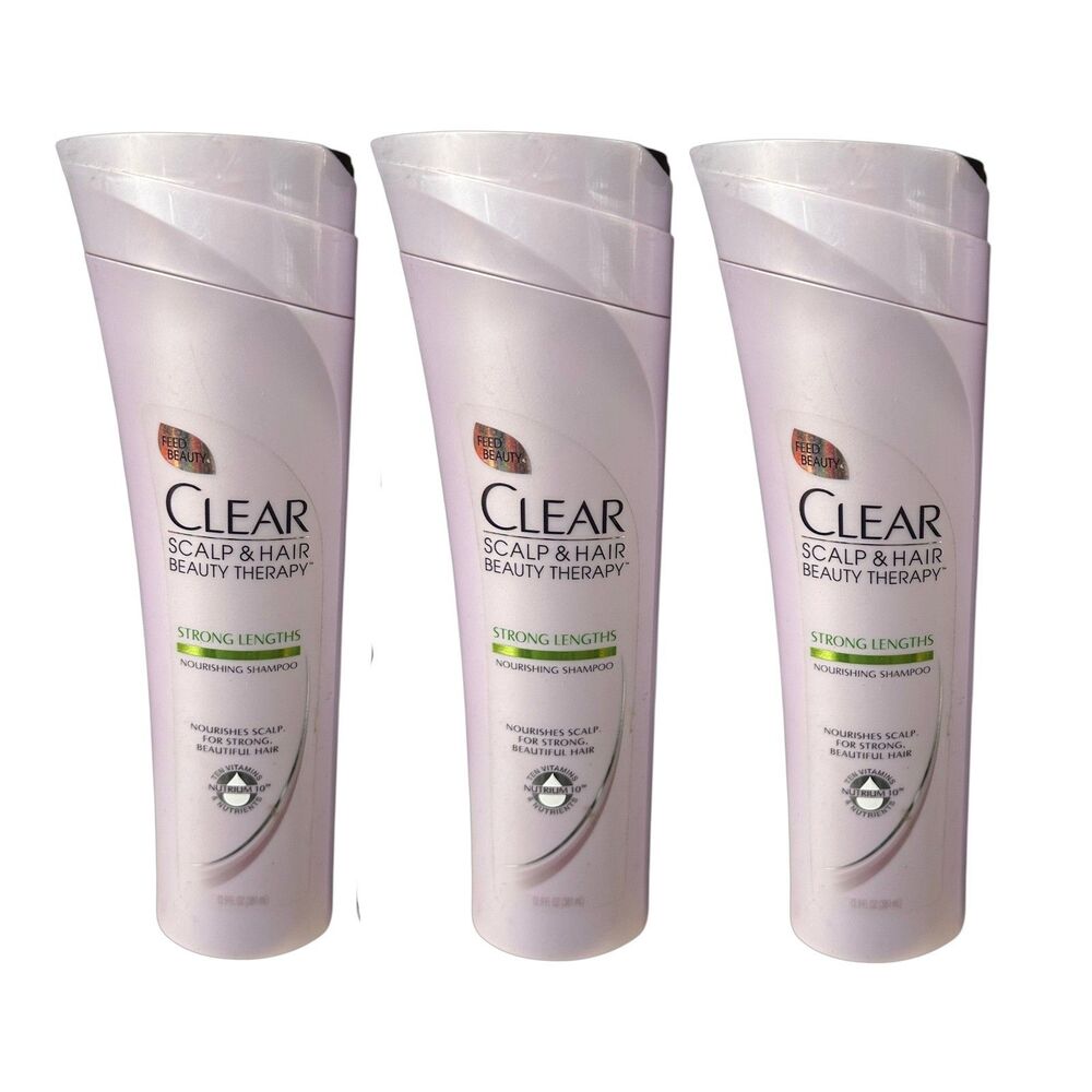 Clear Scalp Hair Beauty Therapy Strong Lengths Shampoo 12.9 oz 3 Pack